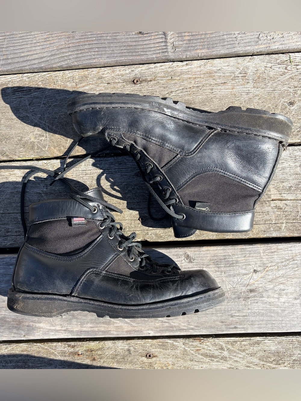Danner Blackhawk II Patrol Boots 6" Black Leather Lace Up Vibram Sole